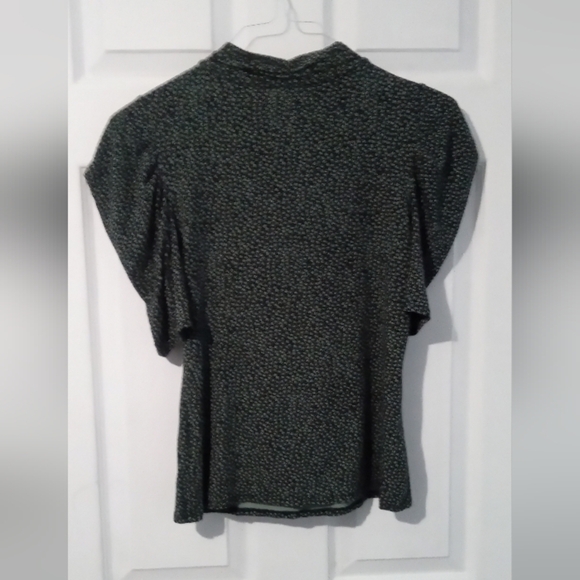 Anthropologie Forest Green Patterned Blouse - Picture 4 of 4